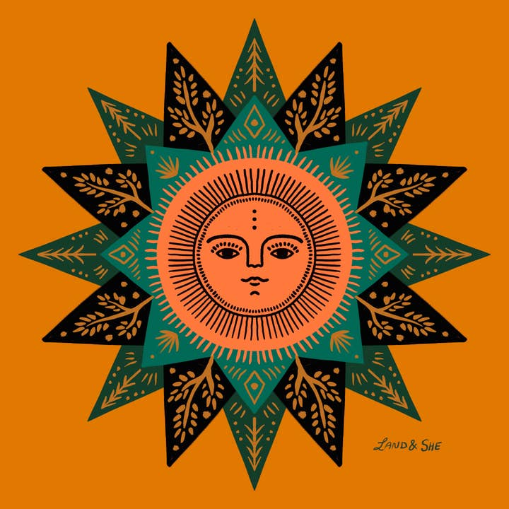Sun Gratitude Print 8x8