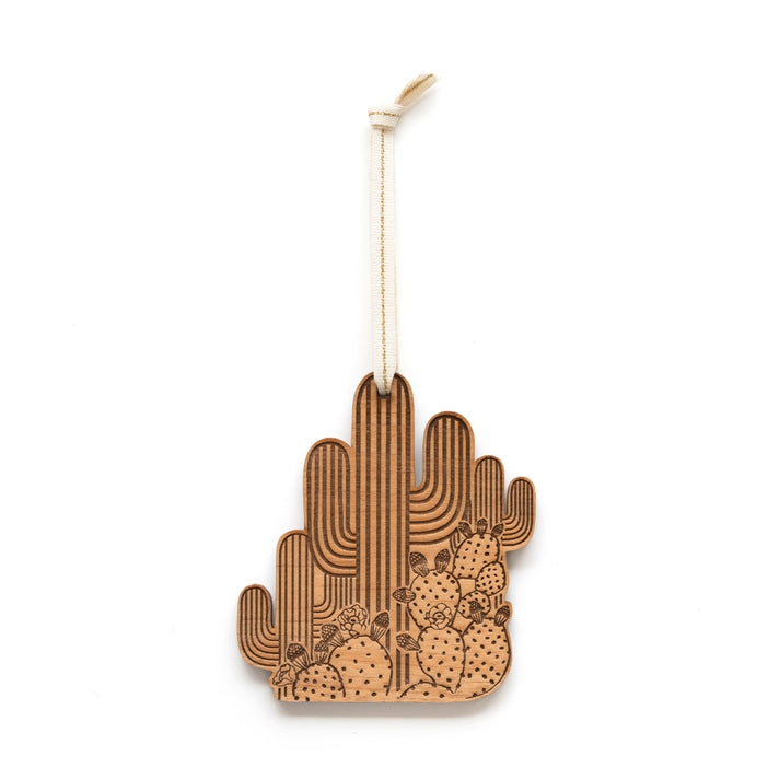 Cacti Garden Wood Ornament