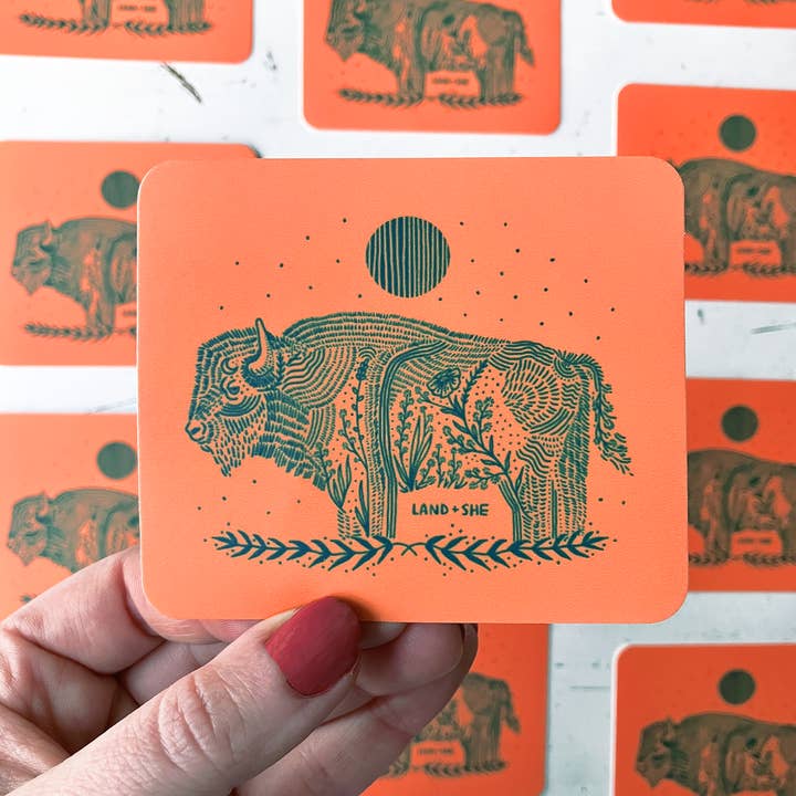 Terra Cotta Bison Sticker