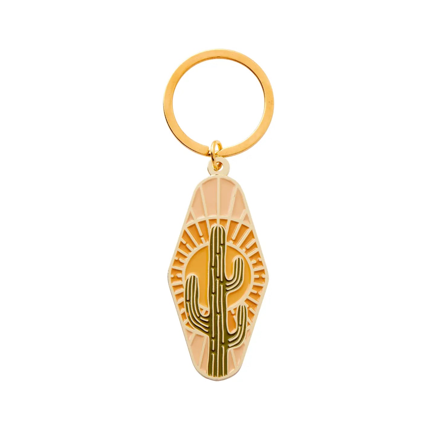 Cactus Enamel Keychain