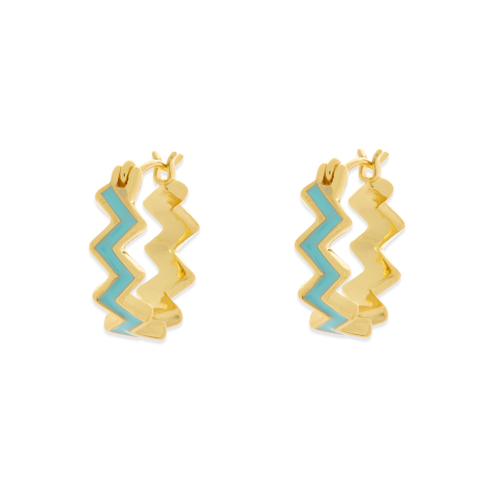 Ziggy Enamel Hoop Earrings