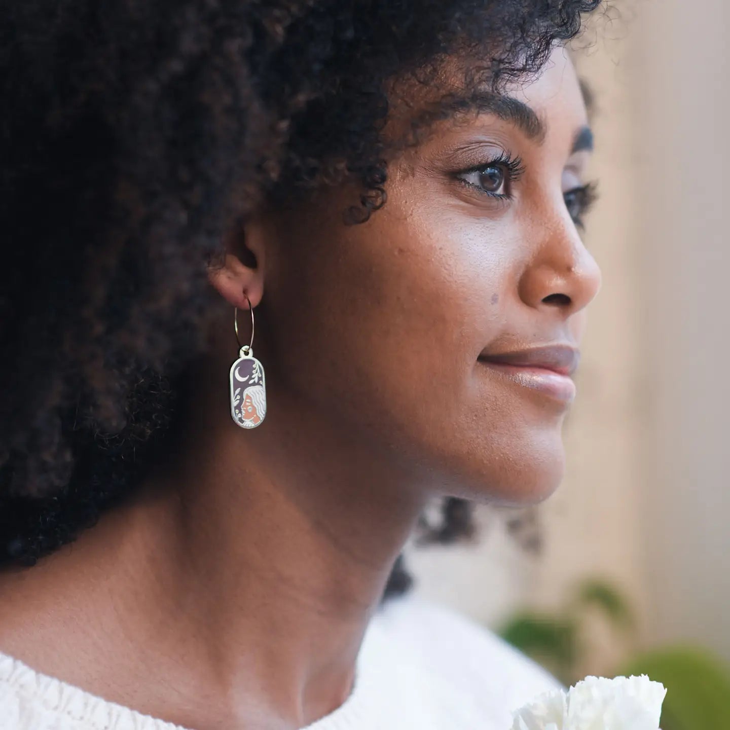 Gold Filled Day and Night Hoop Earrings