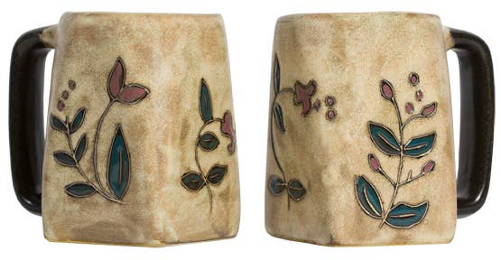 Wildflowers Square Stoneware Mug