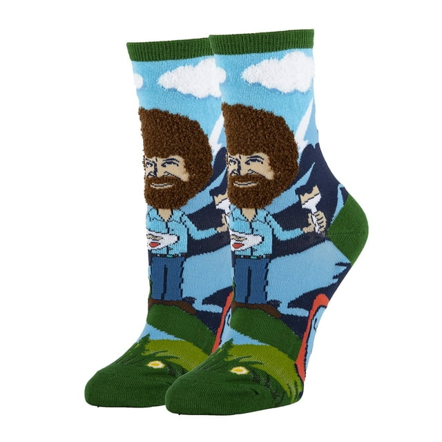 Let's Get Crazy Bob Ross Socks