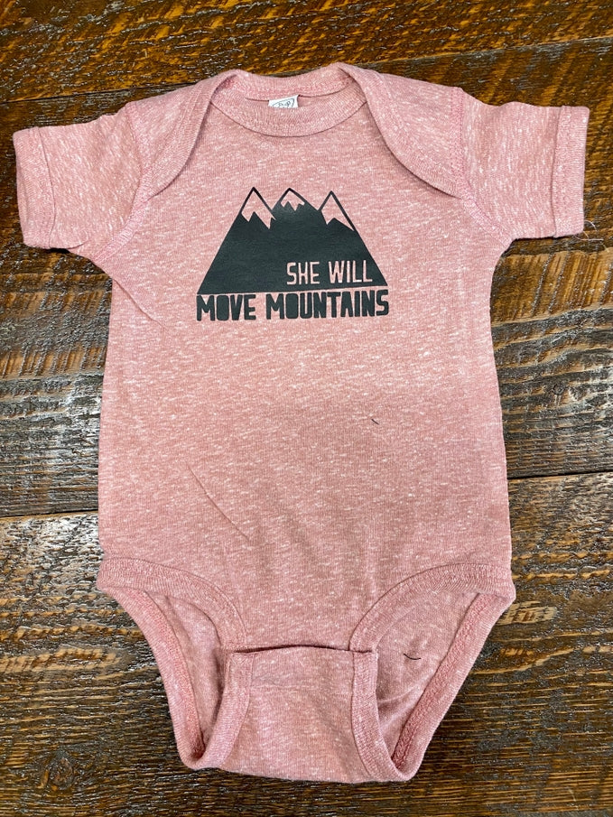 She Will Move Mountains Onesie