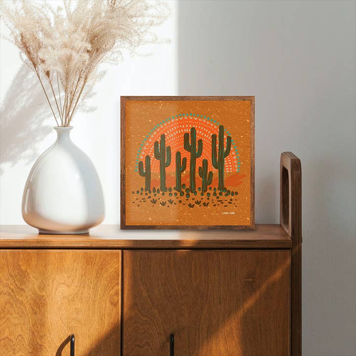 Saguaro Sunset Print 8x8