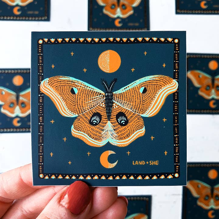 Luna Moth Sticker