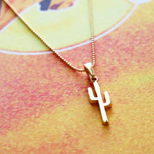 Golden Saguaro Necklace