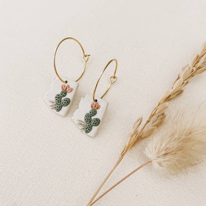 Cactus Arizona Hoop Earrings