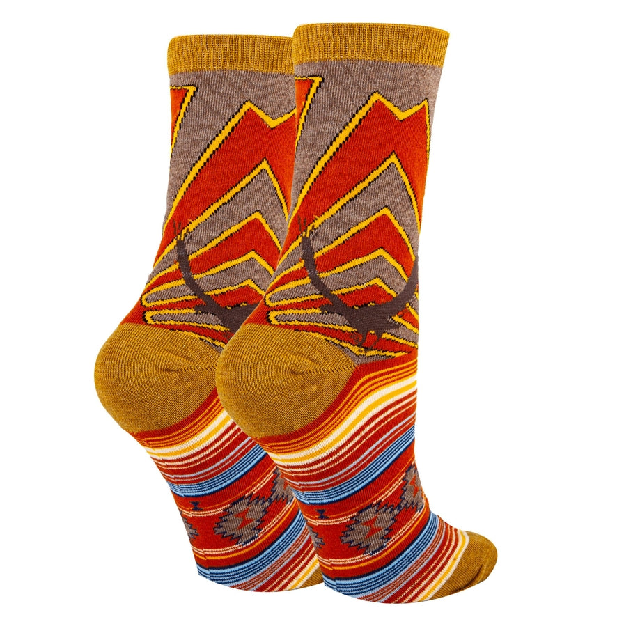 Sun Rays | Women's Premium Cotton Crew Dress Socks