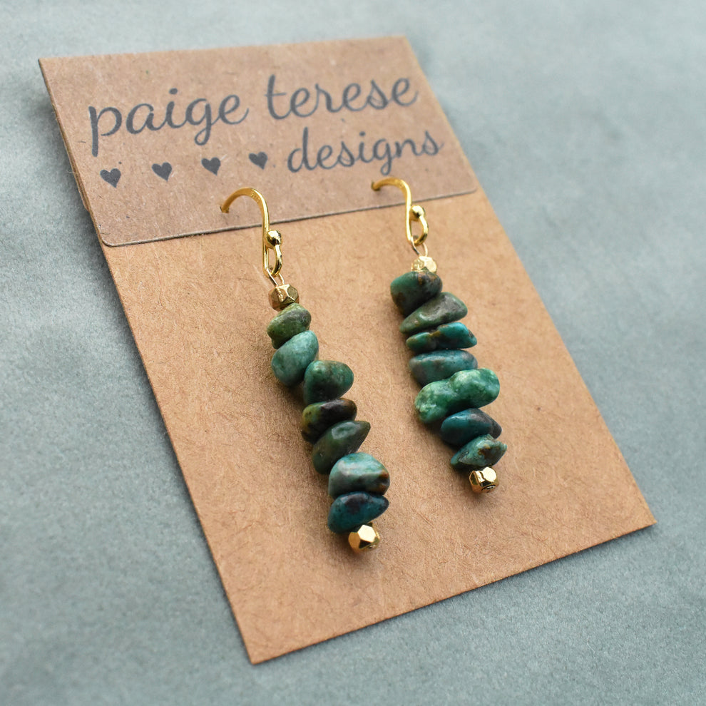 Genuine Turquoise Cairn Earrings