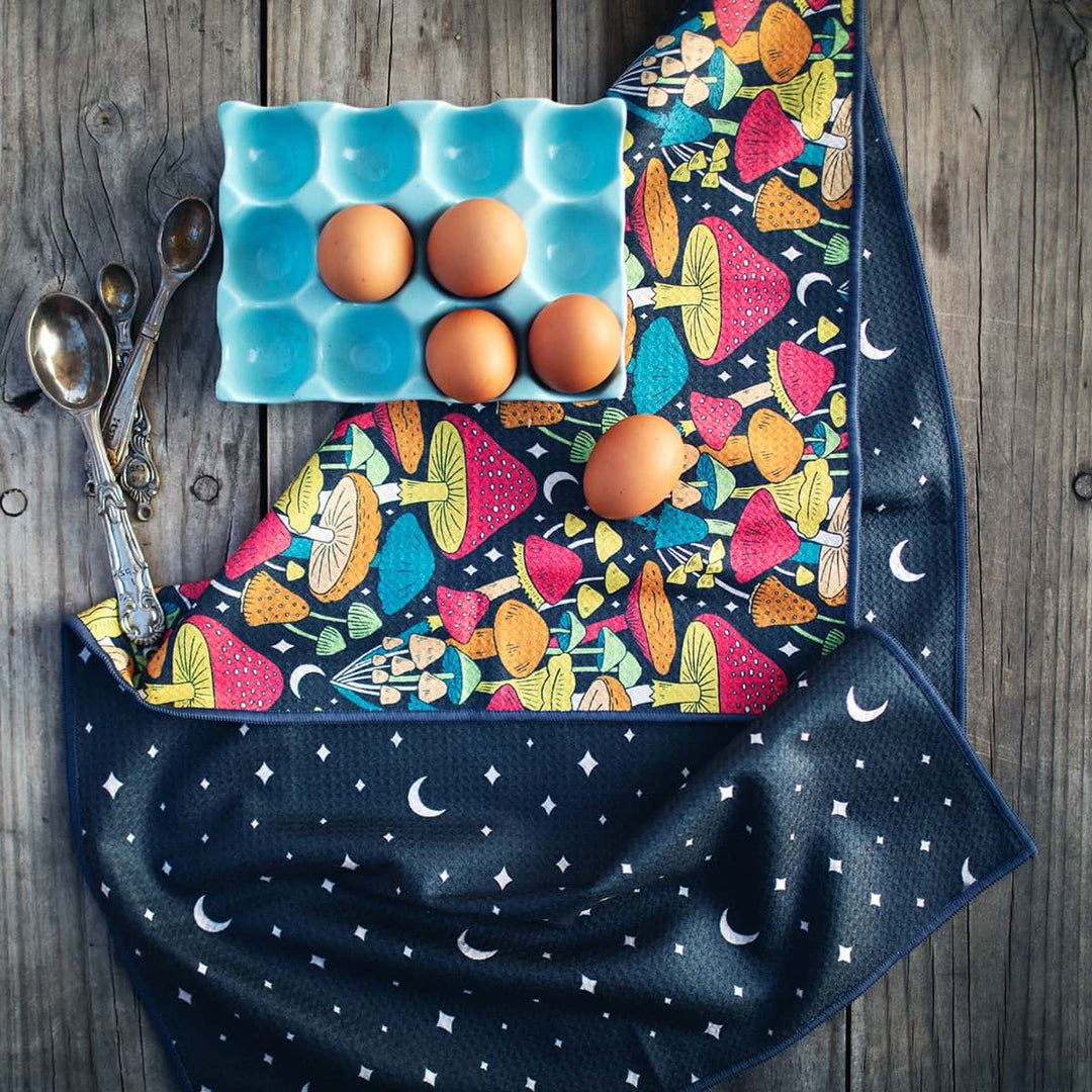 The Perfect Kitchen Towel - Midnight Mushroom