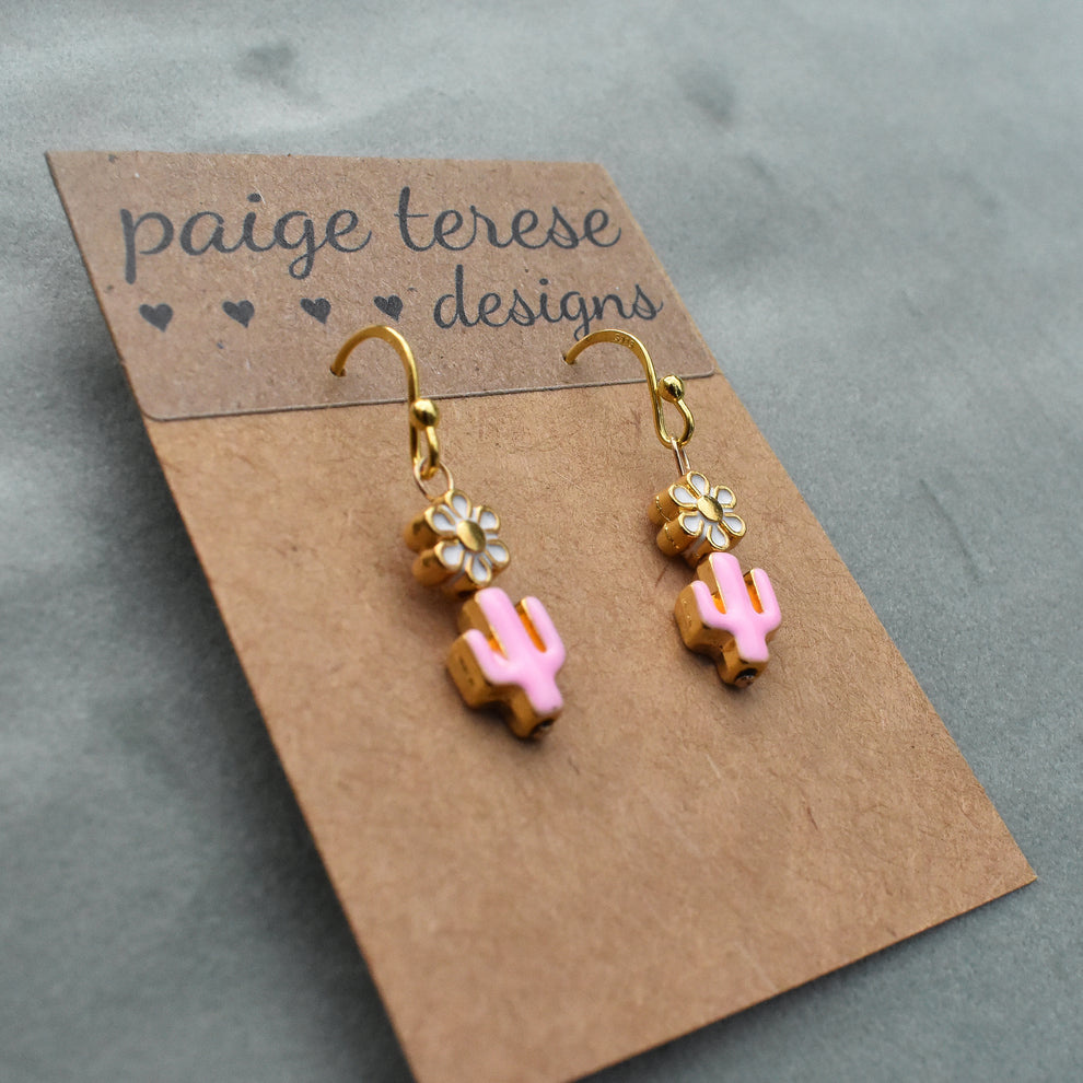 Cactus Flower Earrings