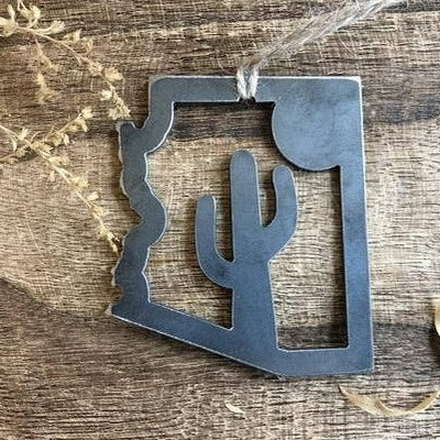 Arizona State Saguaro Steel Ornament