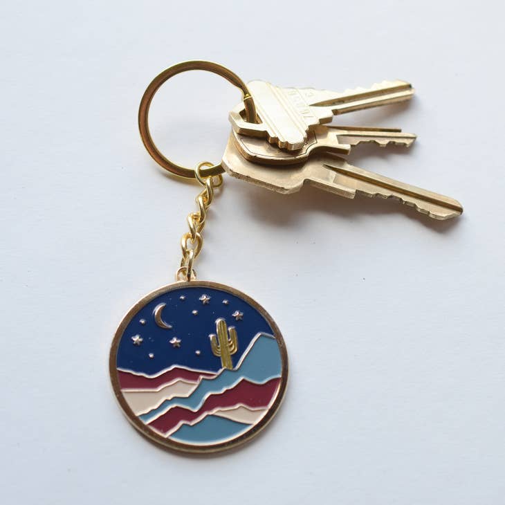 Desert Moon Keychain