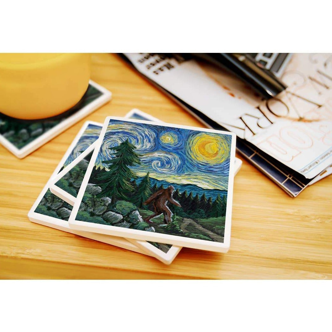 Bigfoot Starry Night Coaster