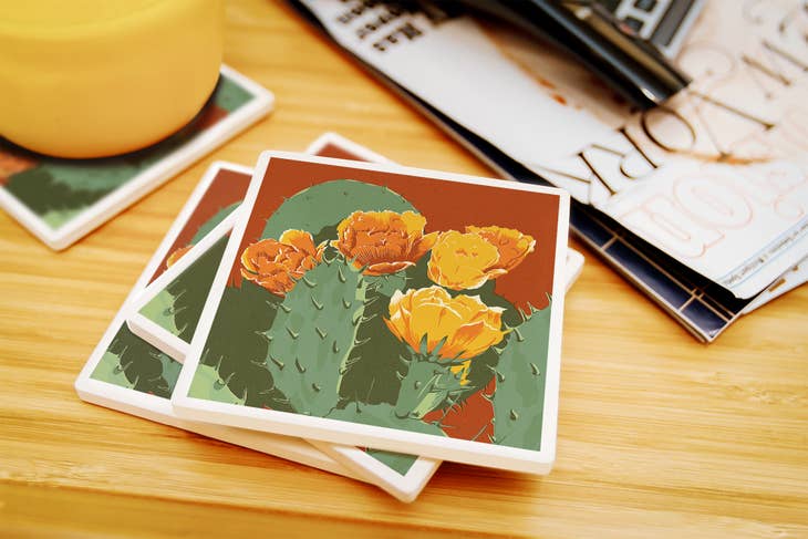 Prickly Pear Bloom Coaster