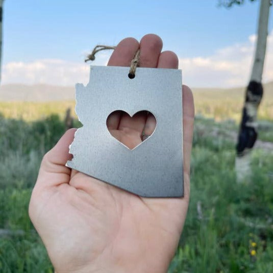 Arizona State Love Steel Ornament