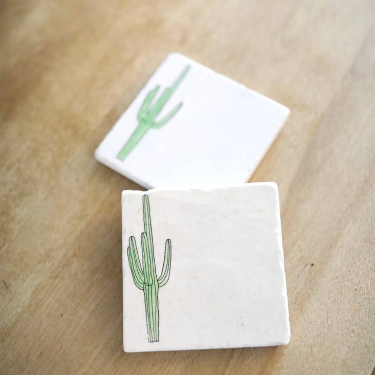 Tall Saguaro Marble Coaster