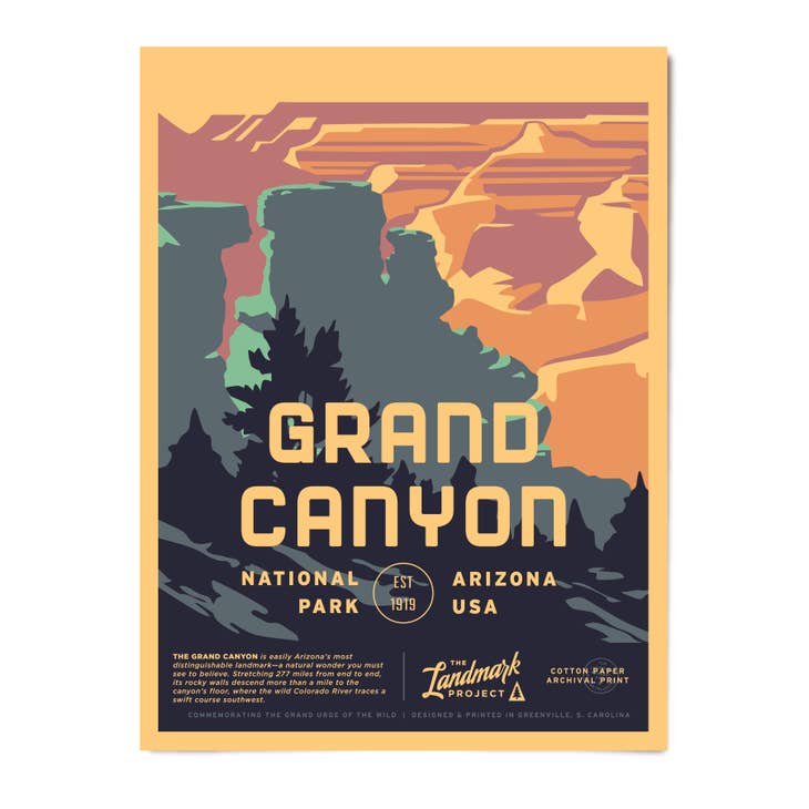 Grand Canyon South Rim Poster - 12 x 16