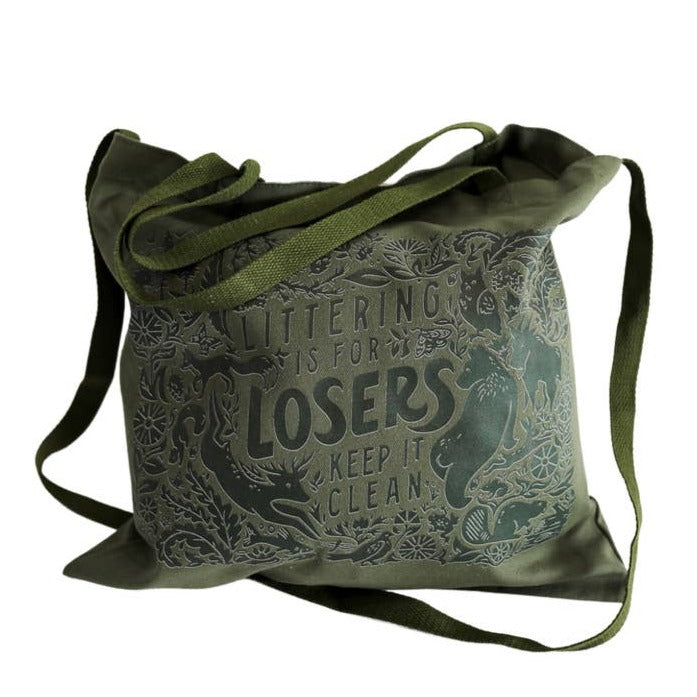 Littering Is For Losers Canvas Tote Bag
