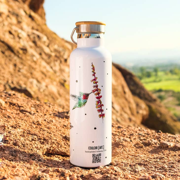Arizona Hummingbirds Steel Water Bottle