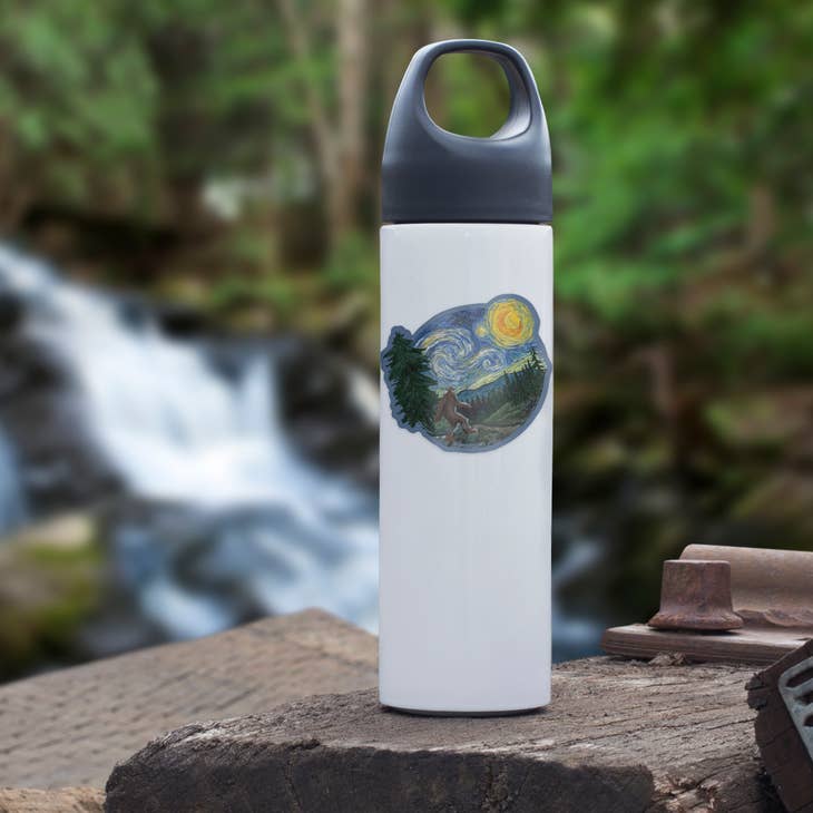 Bigfoot Starry Night Sticker
