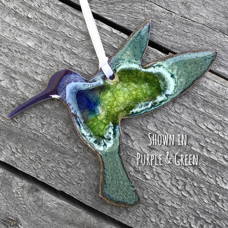 Geode Hummingbird Ornament