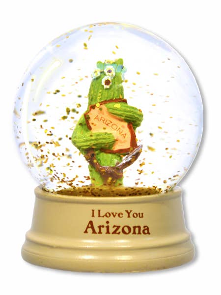 Saguaro Hug Snow Globe