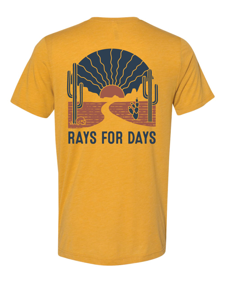 Iconic Arizona Wavy Rays Tee - Mustard