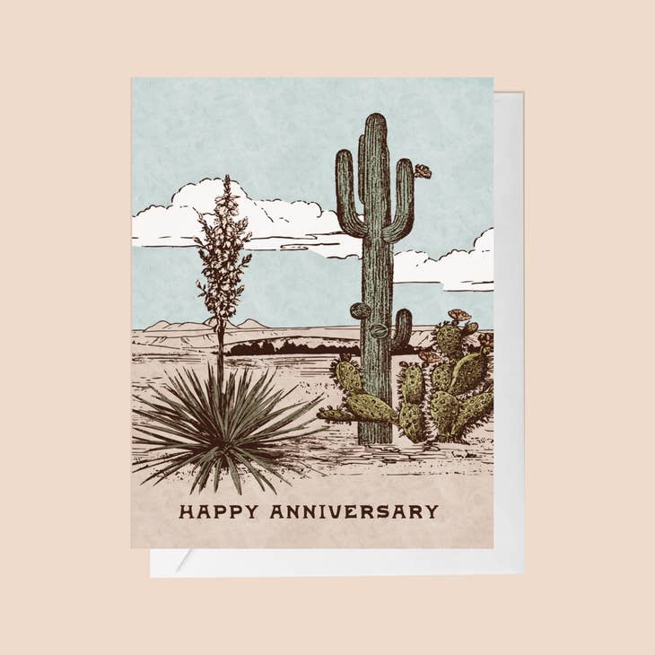 Desert Afternoon Anniversary Greeting Card