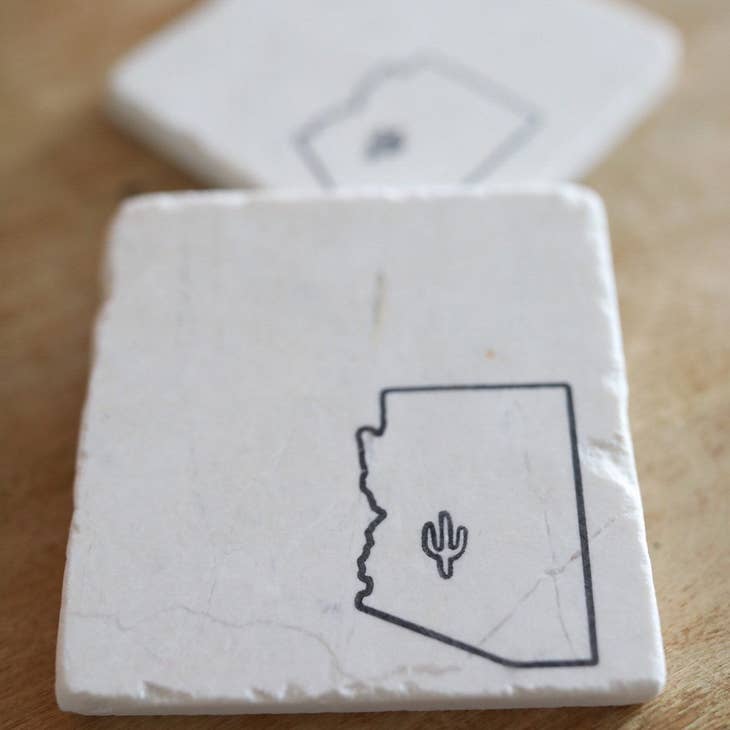 Arizona Cactus Marble Coaster