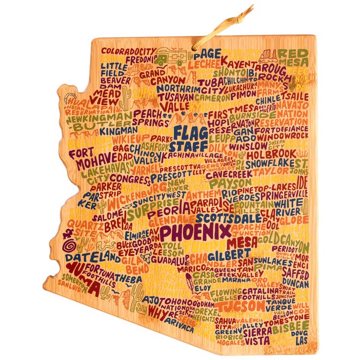 Arizona Lettered Art Serving Board