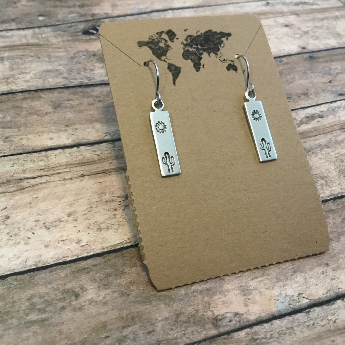 Saguaro Cactus Dangle Earrings