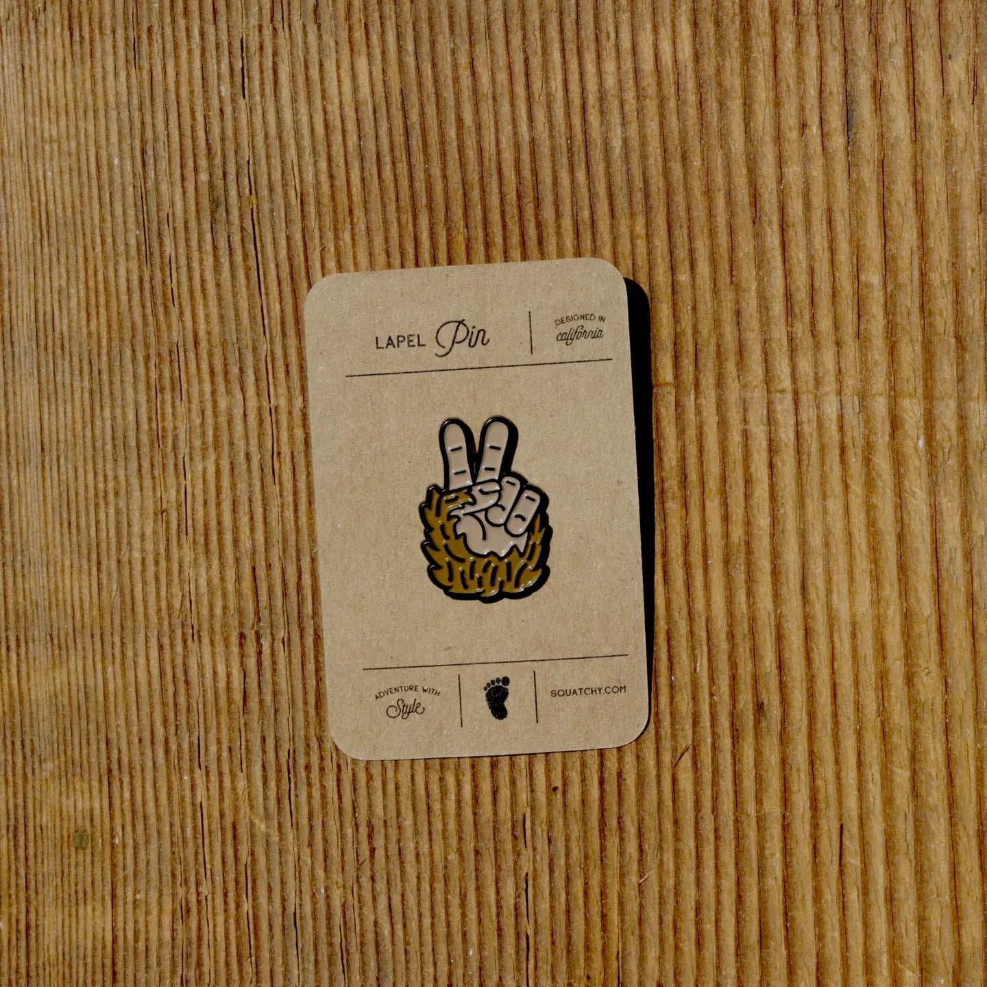 Bigfoot Peace Sign Pin