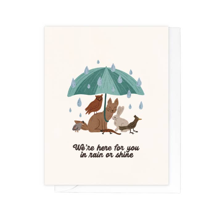 Rain or Shine Monsoon Friends Greeting Card