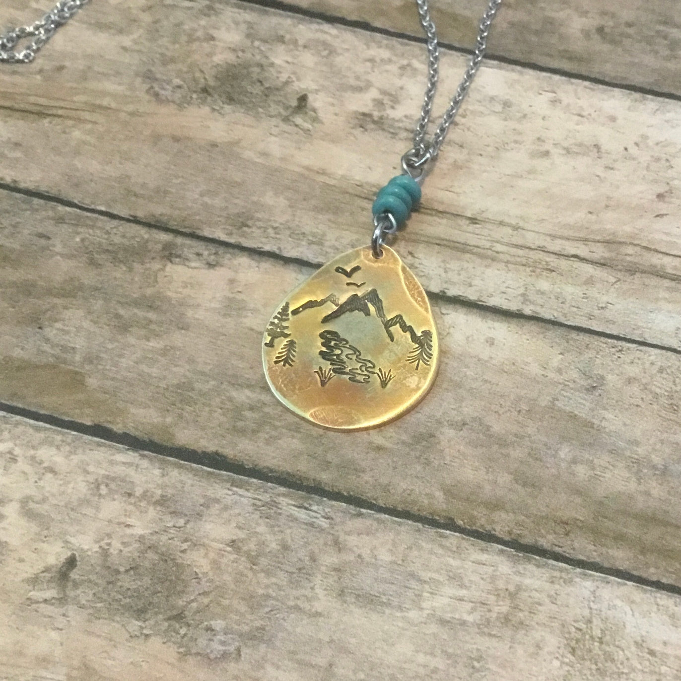 Rustic Wilderness Teardrop Necklace