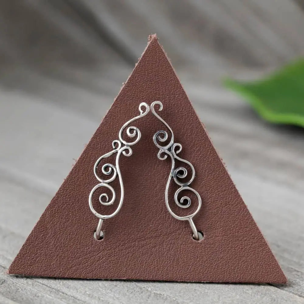 Decorated Silver Ear Climber