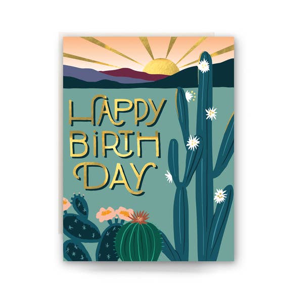 Desert Morning Birthday Greeting Card