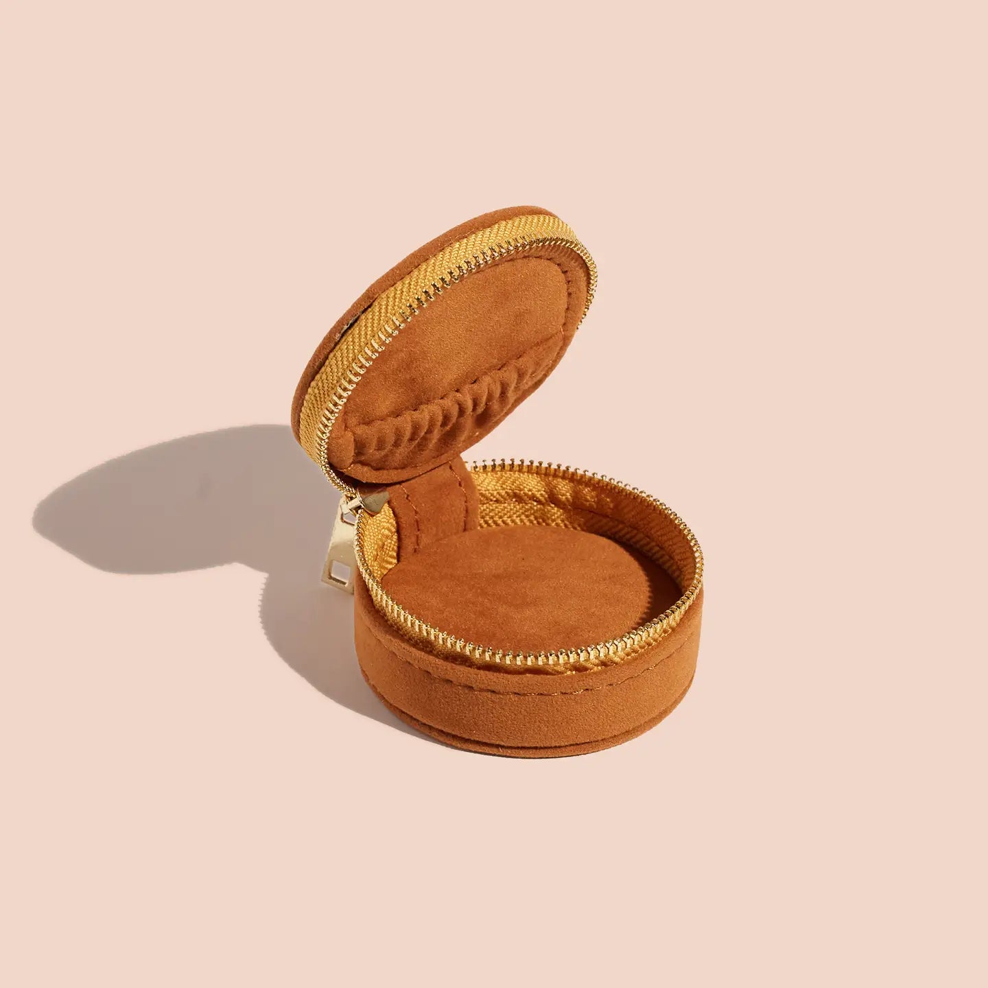Burnt Orange Travel Jewelry Case