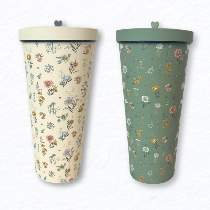 Spring Floral Travel Tumbler