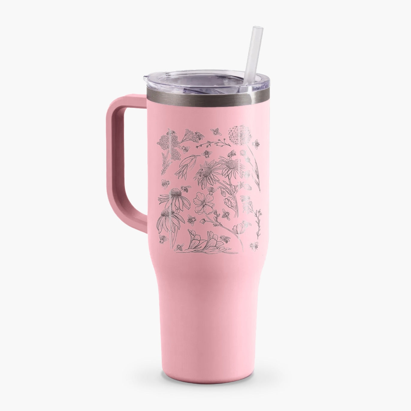 Pink 40oz Engraved Tumbler
