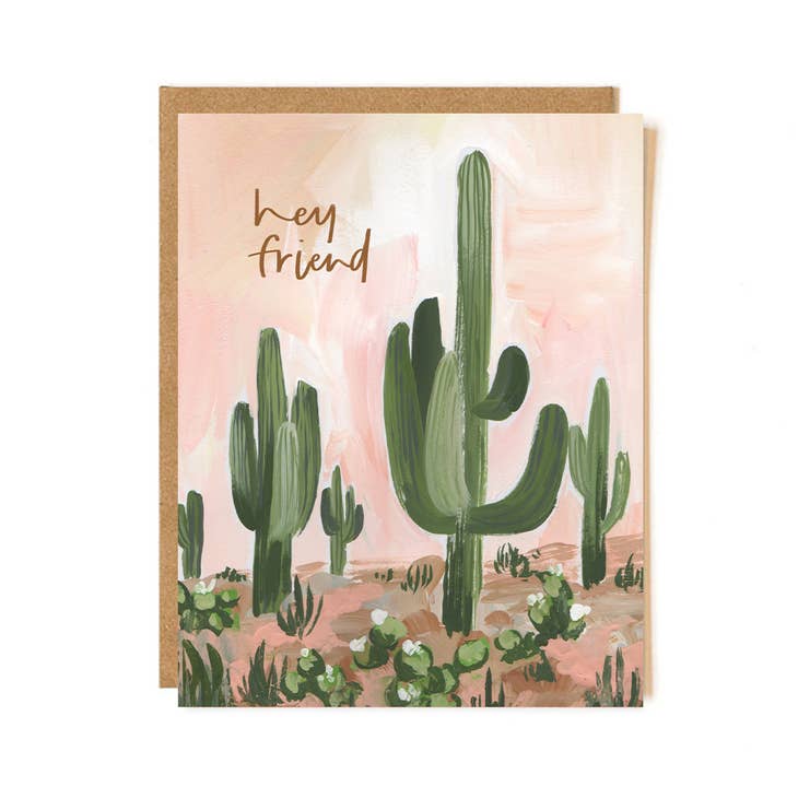 Hey Friend Cactus Card