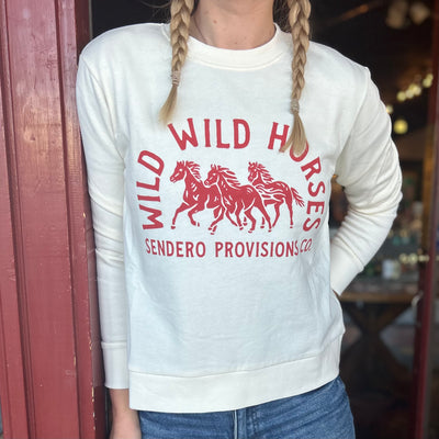 Wild Wild Horses Drop Shoulder Sweatshirt
