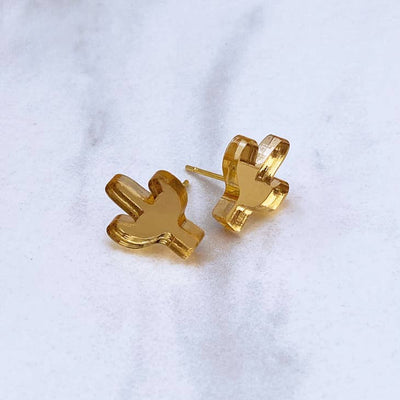 Acrylic Cactus Stud Earrings