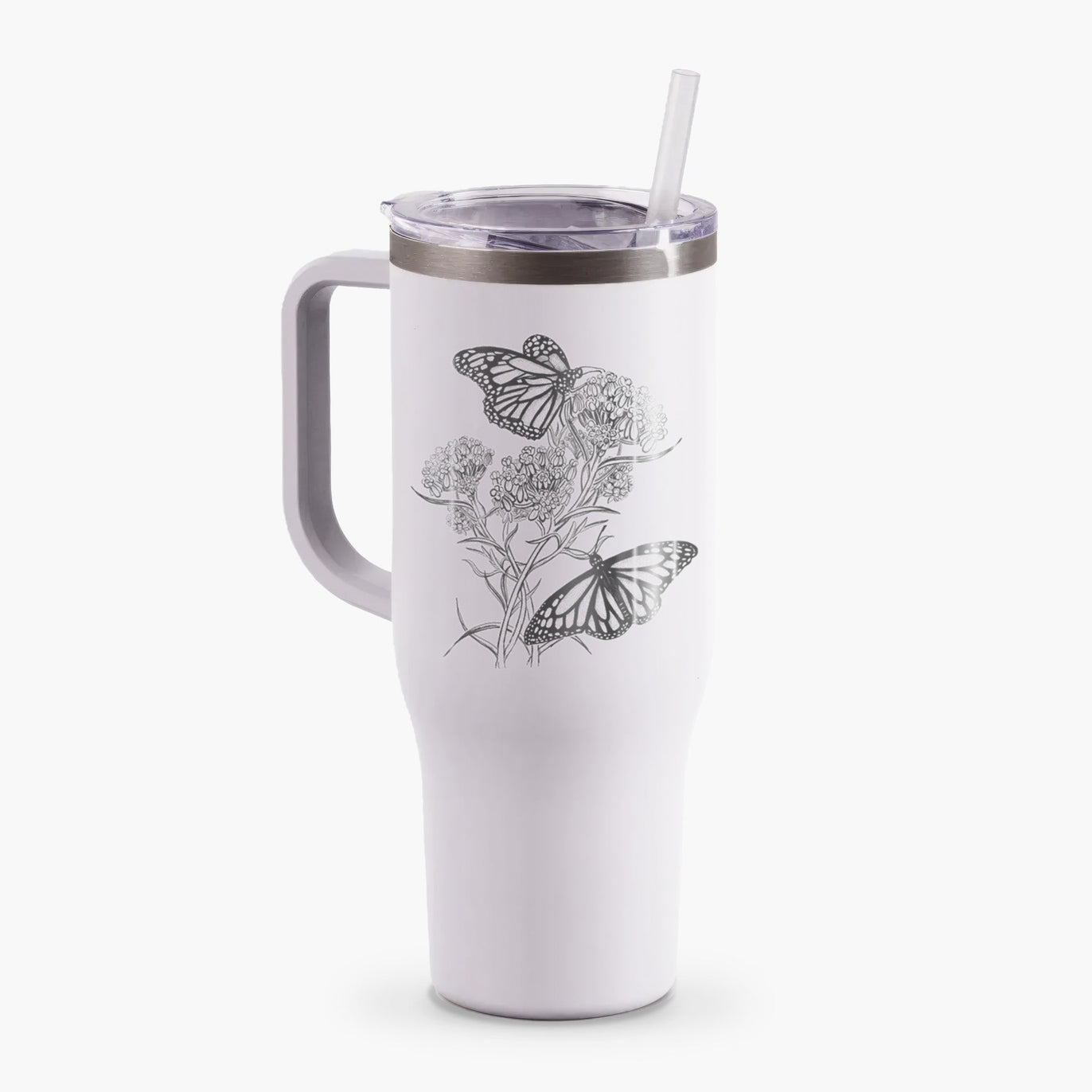 White 40oz Engraved Tumbler