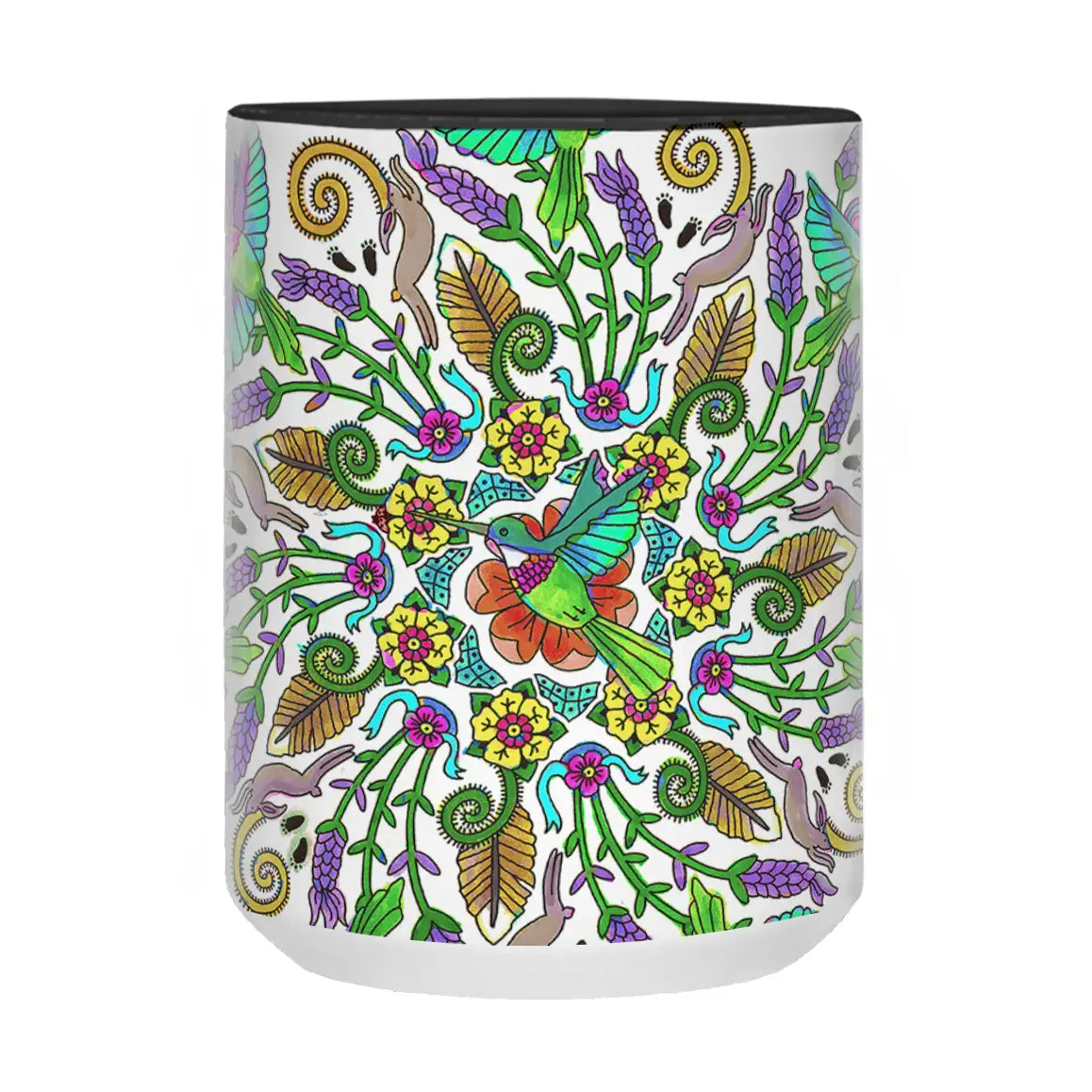 Hummingbird Mandala 15 oz Mug