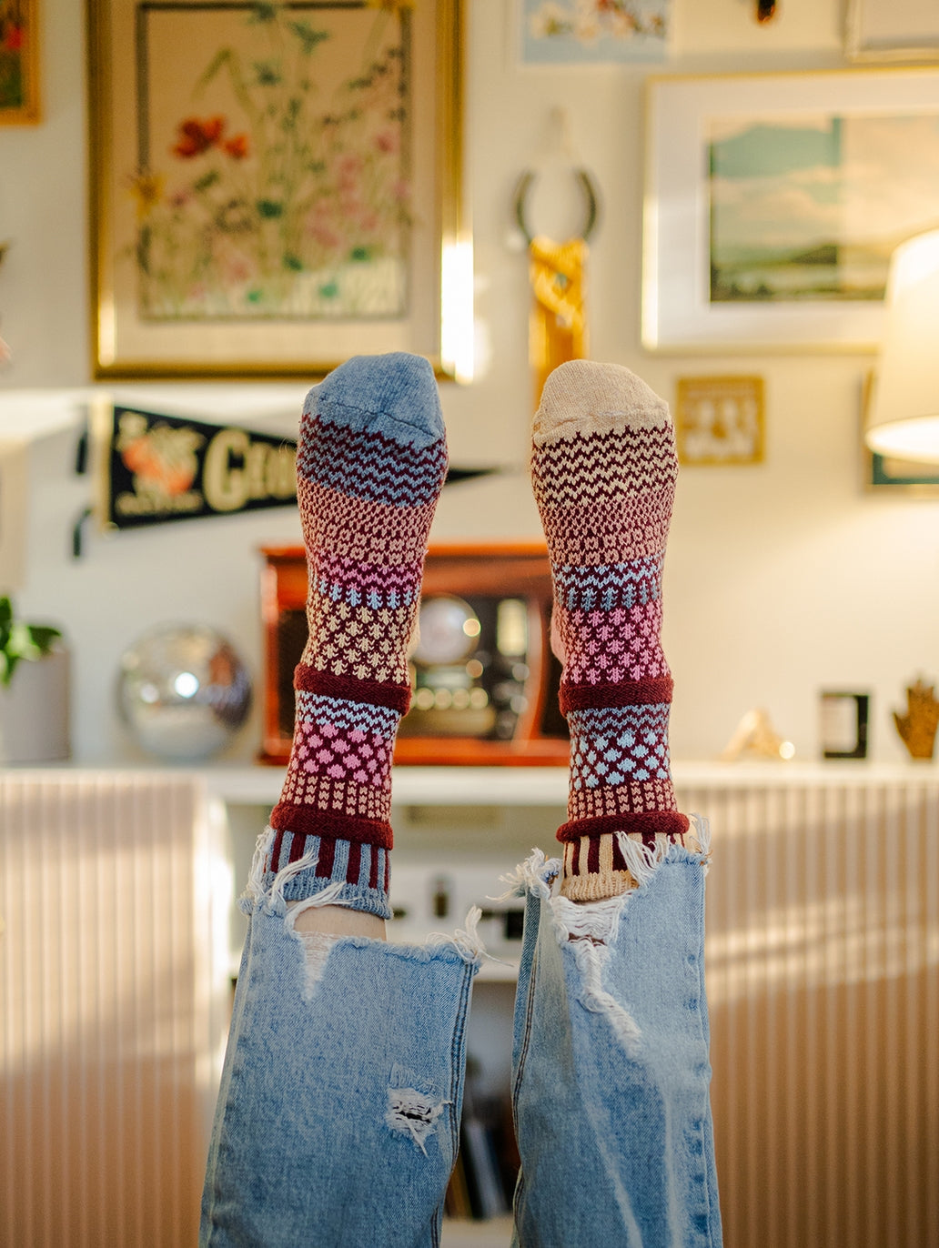 Multicolor Eco Friendly Crew Socks