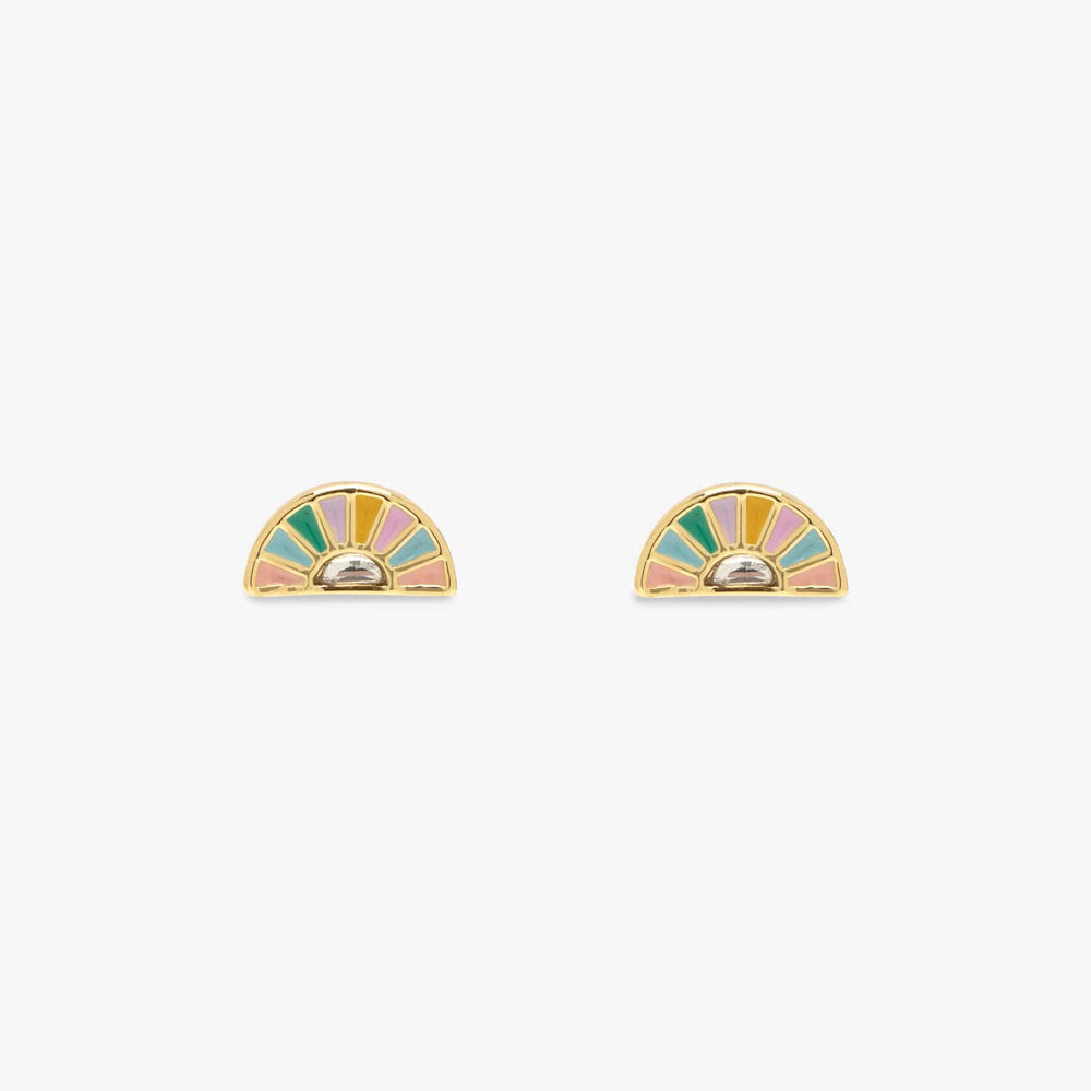 Striped Stud Earrings