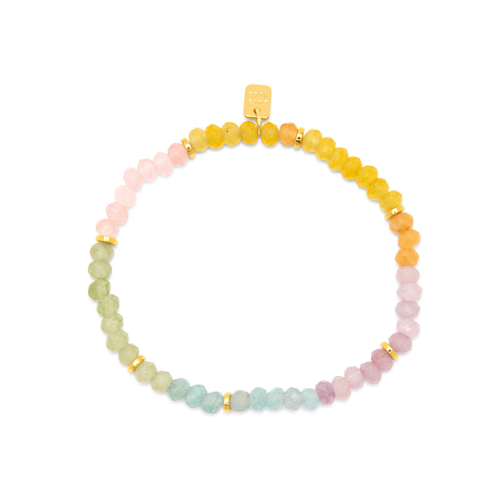 Ombre Rainbow Bead Stretch Bracelet